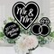 Big Dot of Happiness Mr. and Mrs. - Black and White Wedding or Bridal Shower Centerpiece Sticks - Table Toppers - Set of 15